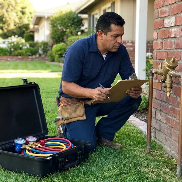 Local backflow preventer installation by HRL Plumbing, Lakewood, OH