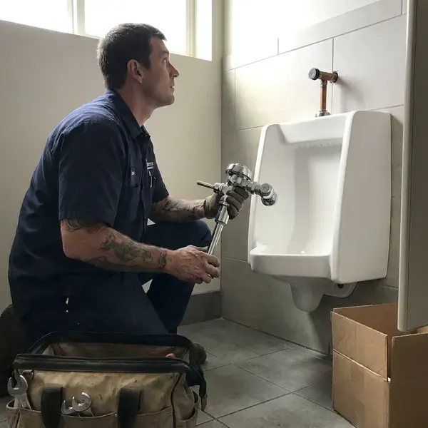 Local urinal installation by HRL Plumbing, Cincinnati, OH