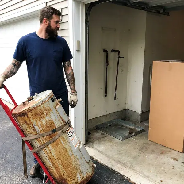HRL Plumbing technician providing water heater replacement in Columbus, OH